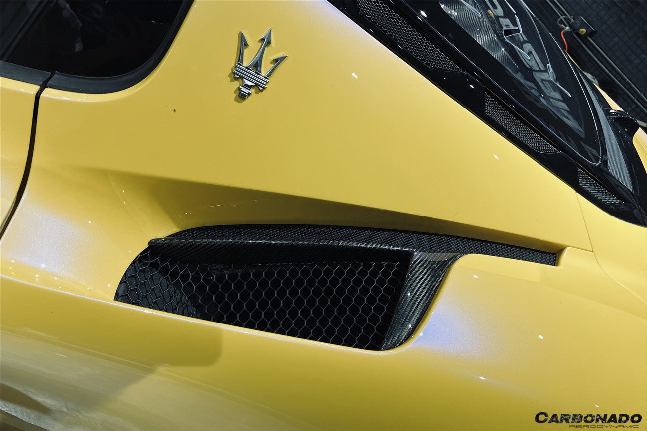 2020 - 2025 Maserati MC20 NVT Style Dry Carbon Fiber Quarter Panel Side Vent Scoops